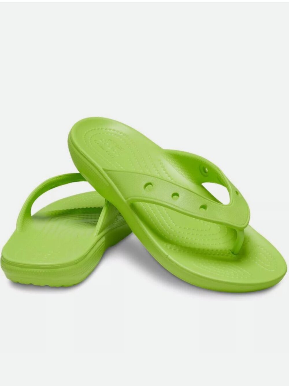 NEW! CROCS CLASSIC FLIP FLOPS Limeade Bright Green Unisex Summer Beach Shoes